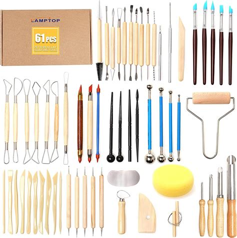 Lamptop 61pcs Pottery Ceramic Tools And Polymer Clay