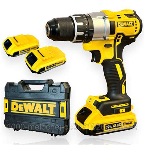 Аккумуляторный шуруповерт DeWALT 32V, 6Ah Аккумуляторная дрель ...