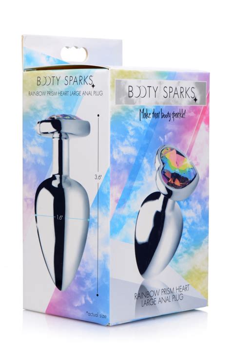 Rainbow Prism Heart Anal Plug Large BTYS AG374 LRG