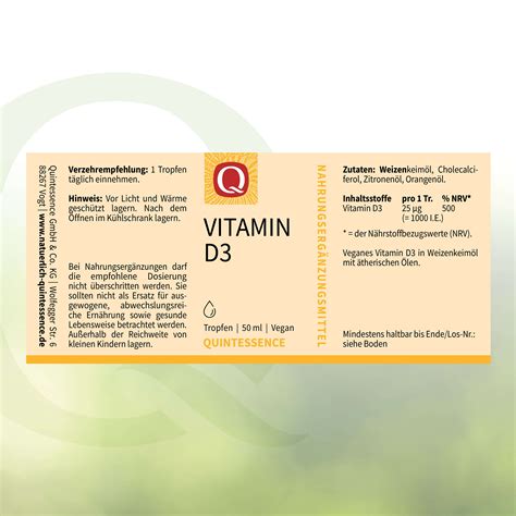 Vitamin D3 Tropfen Von Quintessence 50 Ml Shop Apotheke