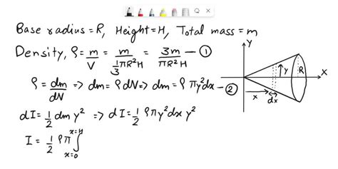 Solved Find The Moment Of Inertia Of A Right Circular Homogeneous Cone