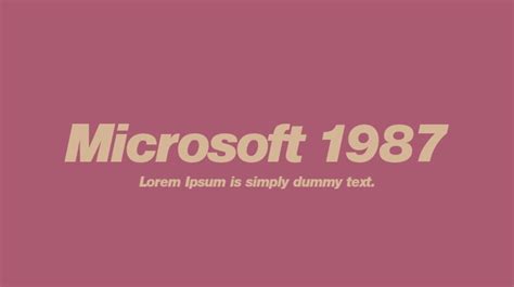 Microsoft 1987 Font : Download Free for Desktop & Webfont