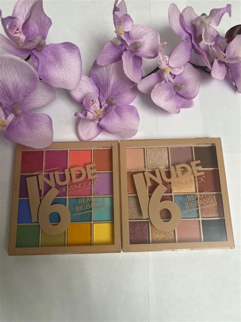 SEVENCOOL Набор из 2 ярких палеток теней 16 Nude Beauty BIGBANG купить с доставкой по выгодным