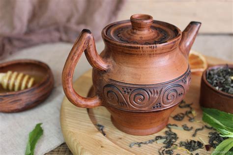 Глиняный чайник для заварки. Заварник из глины восточный – купить на ...