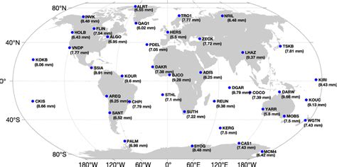 gps ground station locations  tracking residual performance gps