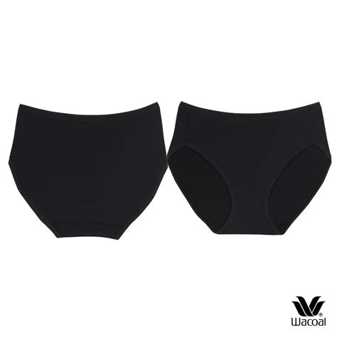 Wacoal Bikini Panty กางเกงในใสสบายวาโก รปแบบบกน แพค 3 ชน รน WU1C34 WU1T34 สเบจ ดำ