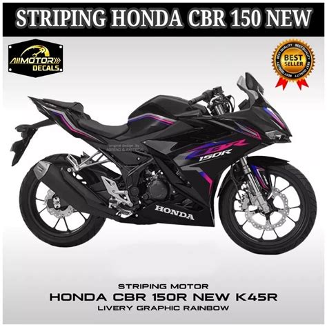 Jual Striping Honda Cbr R New K R Rainbow Stiker Motor Cbr R