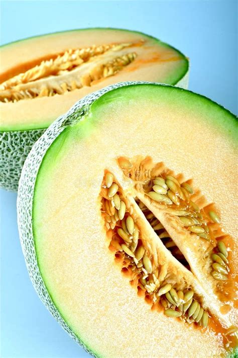 Cantaloupe Fruit Carving in the Garden. on Table Sets. Stock Photo - Image of decoration, dish ...