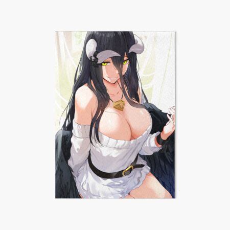 Lámina rígida Sexy Busty Albedo Hot Boobs Tetas Overlord Lascivo Anime Hentai Ecchi Succubus