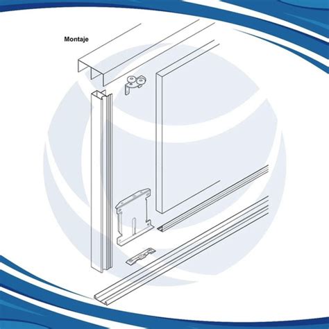 Kit Frente Placard Corredizo Aluminio Hogar 2 Mt 2 Pt Hafele Mundocima