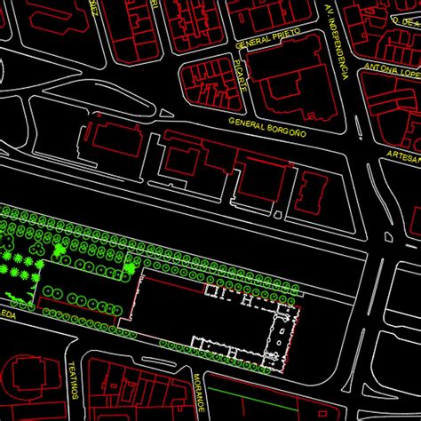 Plano Barrio Mapocho Comuna De Santiago En Cad Bim Cat Logo