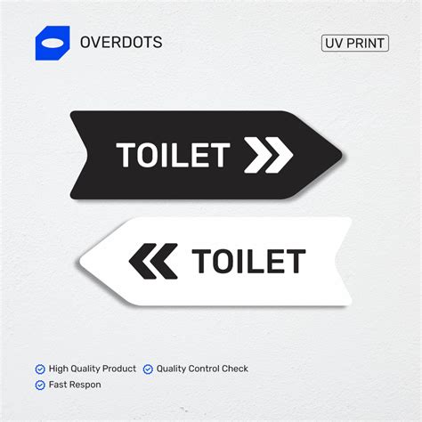 Jual Sign Tulisan Toilet Umum Wc Restroom Pria Wanita Label Panah