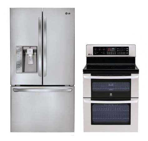 Lg Lfx St Lde St Refrigerator And Double Oven Range Set Factory