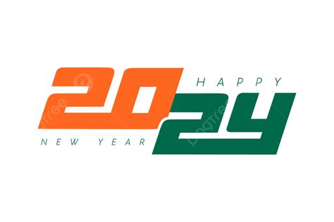 Colorful 2024 Happy New Year Lettering Vector 2024 New Year Lettering