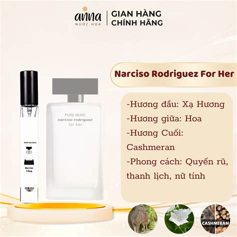 Nước hoa nữ Narciso Rodriguez Pure musc for her EDP chiết 10ml Mẫu thử