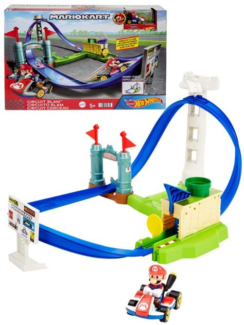 Hot Wheels Mario Kart Circuit Slam Track Set Bilbana Med Bil Hgk