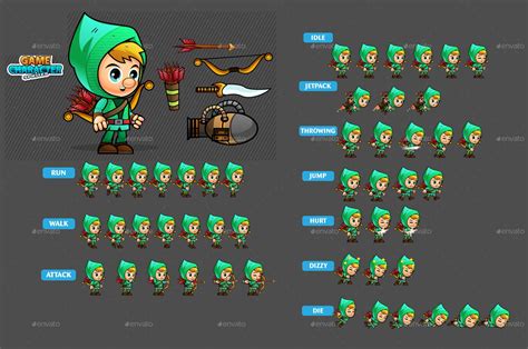 Top Down Archer Sprites
