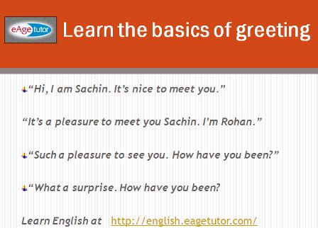 greet learn  basics eage tutor