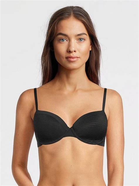 Dorina 2pk Louise Light Padded Demi Bra Black Beige Uk