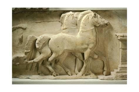 Quadriga Ca 525 BC Relief From Western Frieze Of Siphnian Treasury