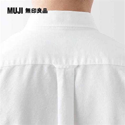 Muji 無印良品 男有機棉水洗牛津布扣領長袖襯衫 Pchome 24h購物