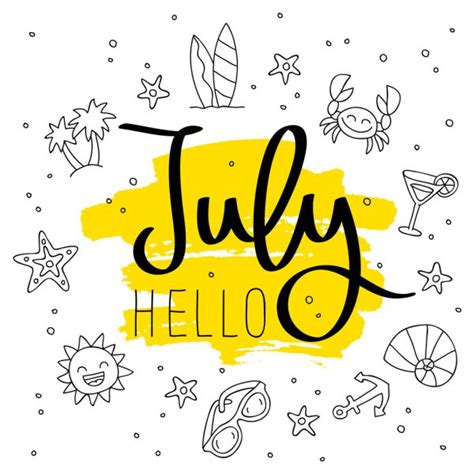 17655402 Hello July Vector Images Depositphotos