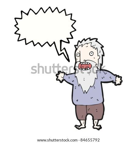 Cartoon Crazy Old Man Stock Vector Illustration 84655792 : Shutterstock