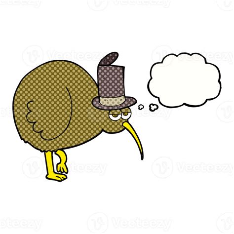 Hand Gezeichnet Habe Gedacht Blase Karikatur Kiwi Vogel 45015479 PNG