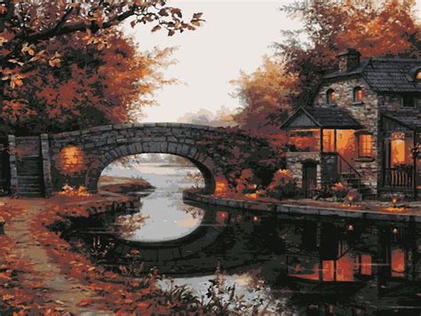 Картина по номерам Hobruk "Золотая осень", на холсте на подрамнике ...