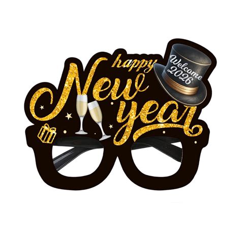 2026 Glasses New Year Eve - Pack of 1, Happy New Year Eyeglasses 2026