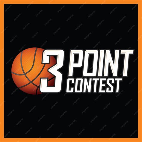 Premium Vector | Basketball Three Point Contest Logo