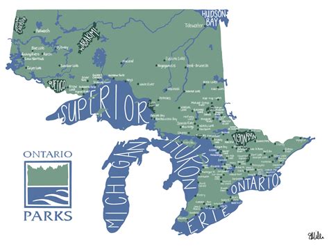 Ontario Parks Map - Etsy