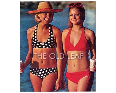 Vintage Sewing Pattern For Two Piece Swimsuit Bikini Etsy