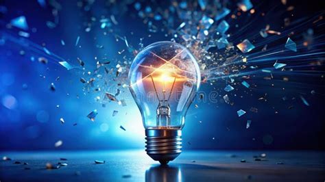 Illuminating Breakthrough a Shattered Bulb Reveals Radiant Energy and ...
