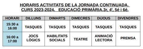 Activitats Jornada Continuada Ceip Vicente Blasco Ib Ez Museros