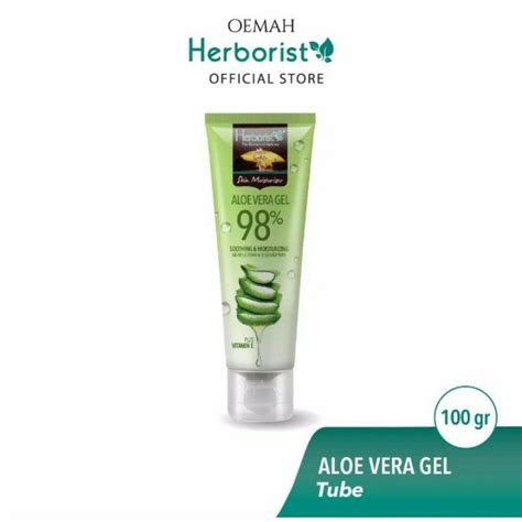 Jual Herborist Aloe Vera Gel 98 Tube 100gr Pelembab Gel Lidah Buaya