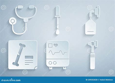 Monitor Instellen Met Medisch Zuurstofmasker Voor Cardiogram Met Fotos