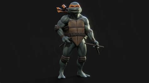 Michelangelo Teenage Mutant Ninja Turtle 3d Asset