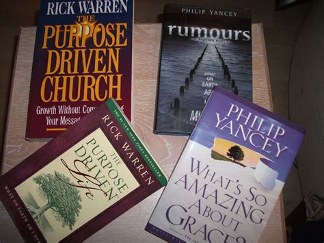 Books by Philip Yancey and Rick Warren I like too. Philip Yancey, Rick