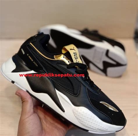 Sepatu Puma Rs X Trophy Black Gold Republik Sepatu