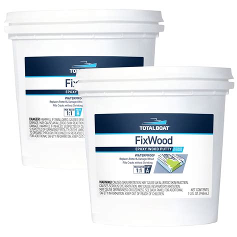 FixWood Marine Epoxy Wood Filler - Wood Repair Epoxy Putty