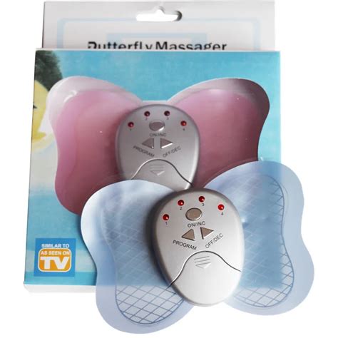 Mini Butterfly Design Body Muscle Massager Electronic Slimming Massager For Fitness 4 Led Lights