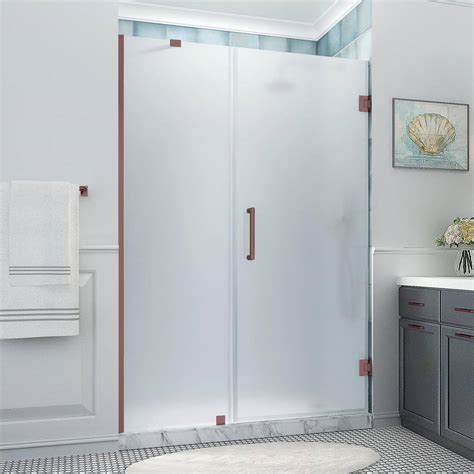 Aston Belmore Xl 56 25 57 25 In X 80 In Frameless Hinged Shower