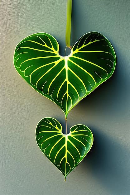 premium ai image  heart shaped leaf   heart shaped leaf