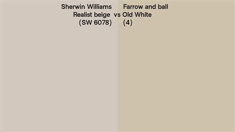 Sherwin Williams Realist Beige SW 6078 Vs Farrow And Ball Old White