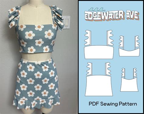 DIY Shelf Bra Bikini Top And Tankini Abby Top PDF Sewing Pattern Etsy