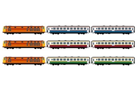premium vector train concept illustration