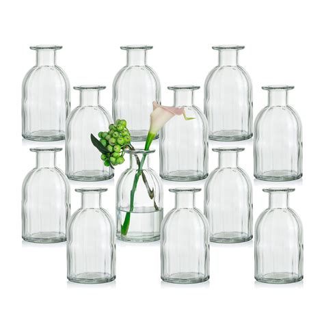 Buy Glasseam Small Bud Vases For Centerpieces Mini Clear Glass Vase