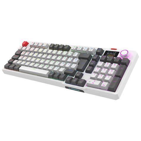 Rampage Loyal Beyaz Gri Usb Hot Swap Rgb Red Switch Mekanik Gaming Oyuncu Klavye Segment