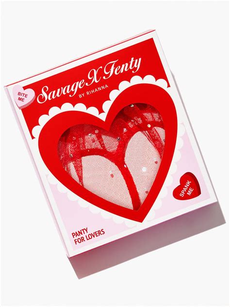 Sparkle Puff Cut Out Bikini Panty Valentine Box In Red SAVAGE X FENTY France